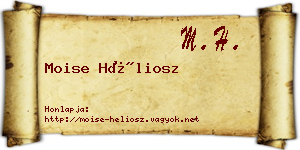 Moise Héliosz névjegykártya